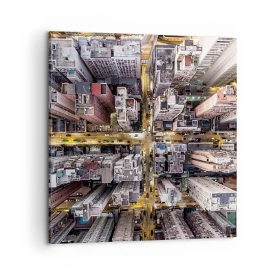 Lærredstryk - Billede på lærred - Hilsner fra Hong Kong - 50x50 cm