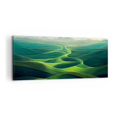 Lærredstryk - Billede på lærred - I grønne dale - 100x40 cm