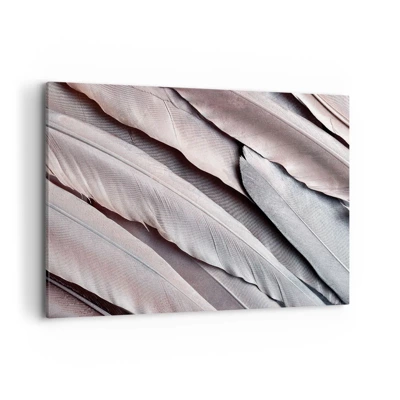 Lærredstryk - Billede på lærred - I lyserødt sølv - 100x70 cm