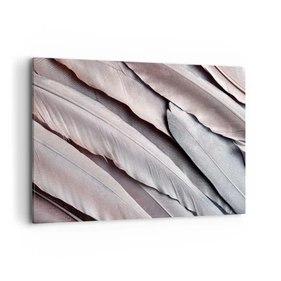 Lærredstryk - Billede på lærred - I lyserødt sølv - 120x80 cm