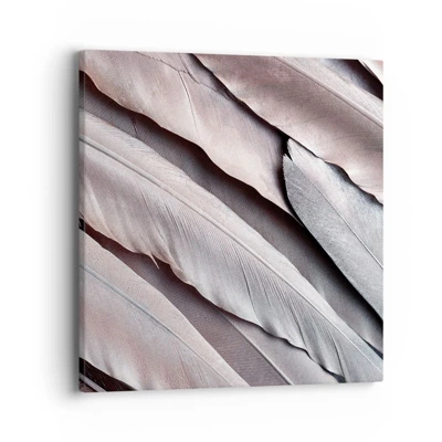 Lærredstryk - Billede på lærred - I lyserødt sølv - 40x40 cm