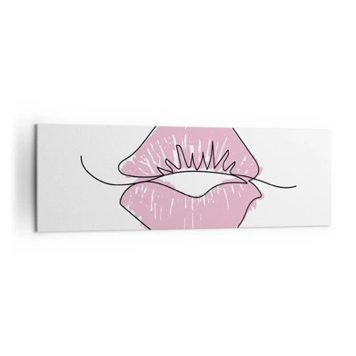 Lærredstryk - Billede på lærred - Klar til at kysse? - 160x50 cm