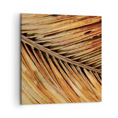 Lærredstryk - Billede på lærred - Kokosnød guld - 50x50 cm