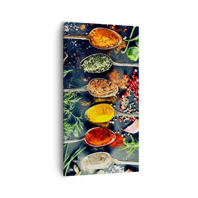 Lærredstryk - Billede på lærred - Kulinarisk magi - 55x100 cm