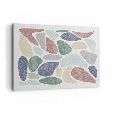 Lærredstryk - Billede på lærred - Mosaik af pulveriserede farver - 100x70 cm