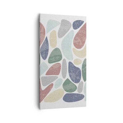 Lærredstryk - Billede på lærred - Mosaik af pulveriserede farver - 55x100 cm