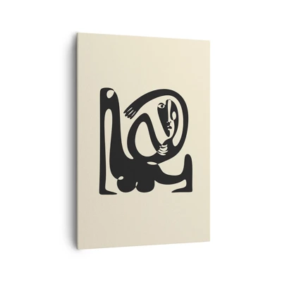Lærredstryk - Billede på lærred - Næsten Picasso - 70x100 cm