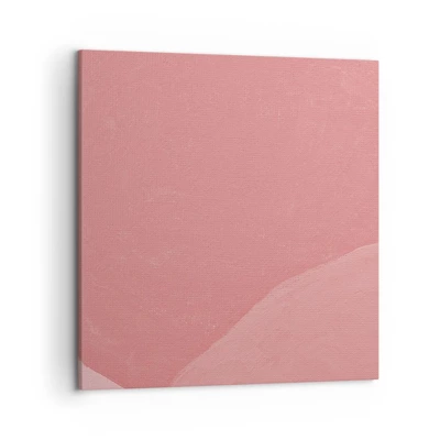 Lærredstryk - Billede på lærred - Organisk komposition i pink - 50x50 cm