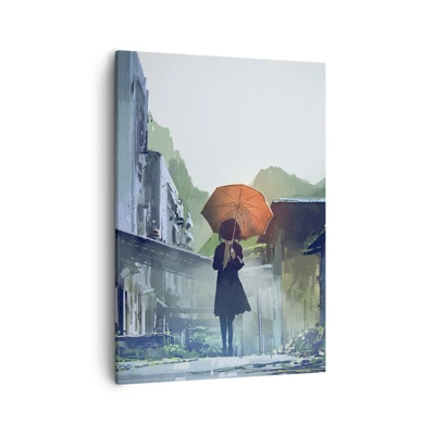 Lærredstryk - Billede på lærred - Revitaliserende regn - 50x70 cm