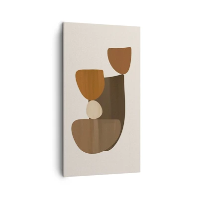 Lærredstryk - Billede på lærred - Sammensætning i bronze - 45x80 cm