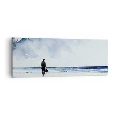 Lærredstryk - Billede på lærred - Samtale med havet - 140x50 cm