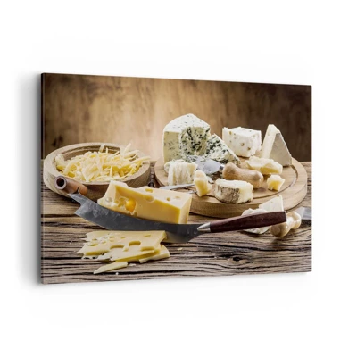 Lærredstryk - Billede på lærred - Smil til osten - 100x70 cm
