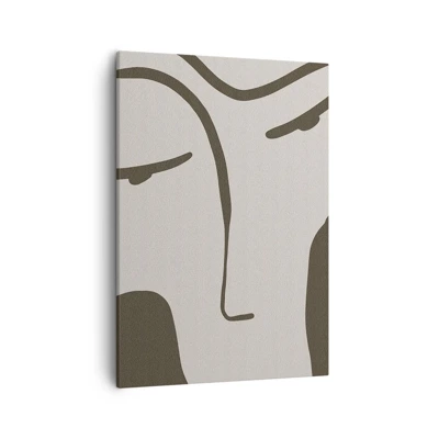 Lærredstryk - Billede på lærred - Som fra et Modigliani-maleri - 50x70 cm