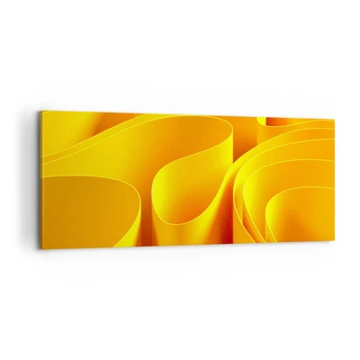 Lærredstryk - Billede på lærred - Som solens bølger - 100x40 cm