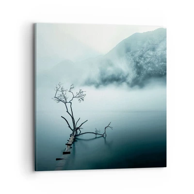 Lærredstryk - Billede på lærred - Ud af vand og tåge - 70x70 cm