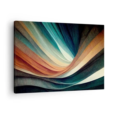 Lærredstryk - Billede på lærred - Vævet af farver - 70x50 cm