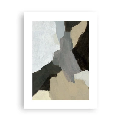 Plakat - Abstraktion: afsked med det grå - 30x40 cm