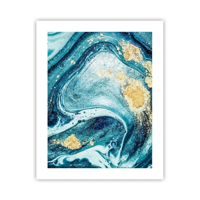 Plakat - Blå boblebad - 40x50 cm