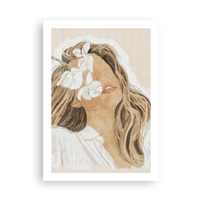 Plakat - Blandt blomsterne i jubel - 50x70 cm