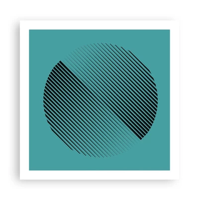 Plakat - Cirklen - en geometrisk variation - 60x60 cm