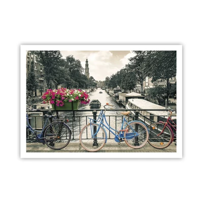 Plakat - Farverne i Amsterdams gader - 100x70 cm