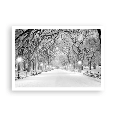 Plakat - Fire årstider - vinter - 100x70 cm