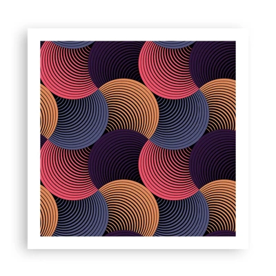 Plakat - I en cirkulær rytme - 60x60 cm