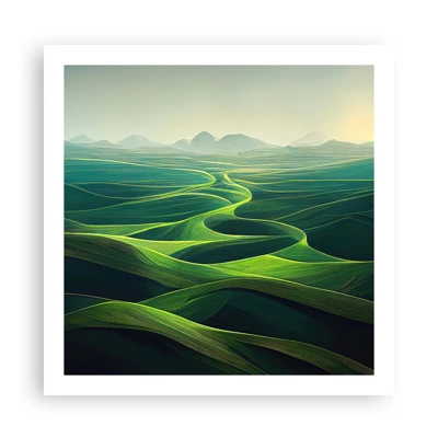 Plakat - I grønne dale - 60x60 cm
