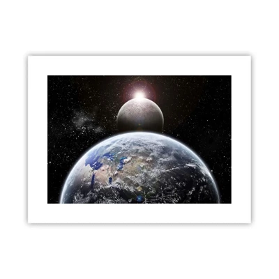 Plakat - Kosmisk landskab - solopgang - 40x30 cm