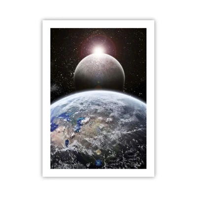 Plakat - Kosmisk landskab - solopgang - 50x70 cm