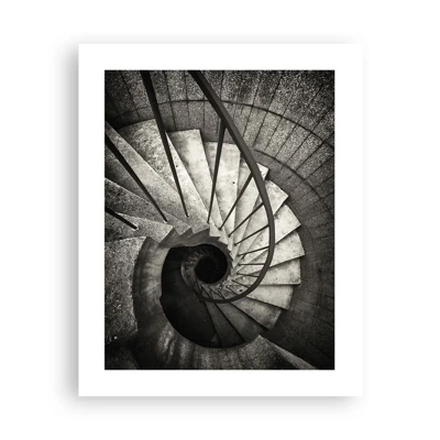 Plakat - Op ad trapperne, ned ad trapperne - 40x50 cm