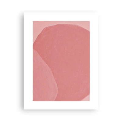 Plakat - Organisk komposition i pink - 30x40 cm