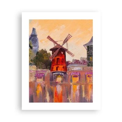 Plakat - Parisiske ikoner - Moulin Rouge - 40x50 cm