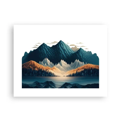 Plakat - Perfekt bjerglandskab - 40x30 cm