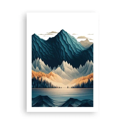 Plakat - Perfekt bjerglandskab - 50x70 cm