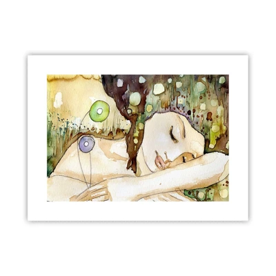 Plakat - Smaragd-violet drøm - 40x30 cm