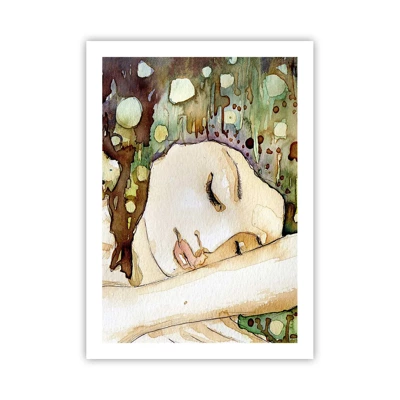 Plakat - Smaragd-violet drøm - 50x70 cm