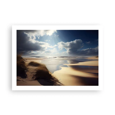 Plakat - Strand, vild strand - 70x50 cm