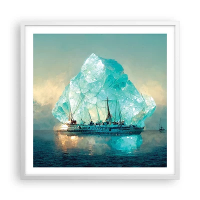 Plakat i hvid ramme - Arktisk diamant - 60x60 cm