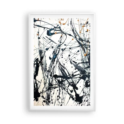 Plakat i hvid ramme - Ekspressionistisk abstraktion - 61x91 cm