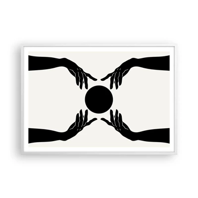 Plakat i hvid ramme - Et hemmeligt tegn - 100x70 cm