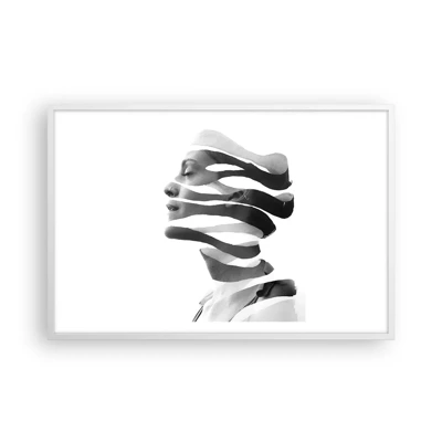 Plakat i hvid ramme - Et surrealistisk portræt - 91x61 cm