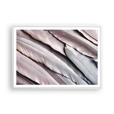 Plakat i hvid ramme - I lyserødt sølv - 100x70 cm