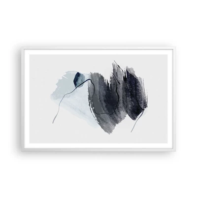 Plakat i hvid ramme - Intensitet og bevægelse - 91x61 cm
