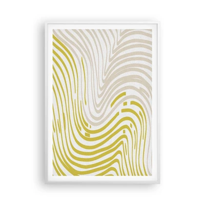 Plakat i hvid ramme - Komposition med et blidt sving - 70x100 cm