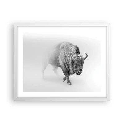 Plakat i hvid ramme - Kongen af prærien - 50x40 cm