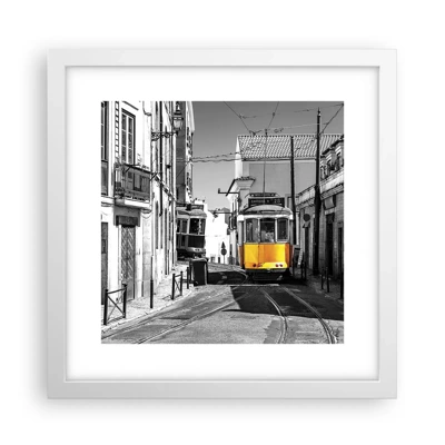 Plakat i hvid ramme - Lissabons ånd - 30x30 cm