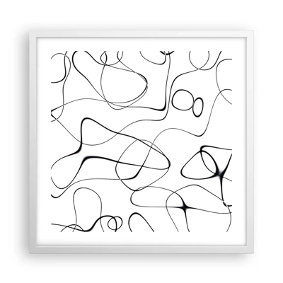 Plakat i hvid ramme - Livets veje, skæbnens omskiftelser - 50x50 cm
