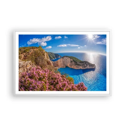 Plakat i hvid ramme - Min store græske ferie - 91x61 cm