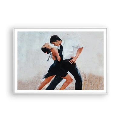 Plakat i hvid ramme - Mine drømmes tango - 100x70 cm